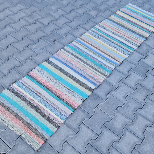 Authentic Rug, Striped Rug, Kitchen Rug, Kilim runner Rug, Stair Rug, Hallway rug, shops turkish Rug, Boho Rug, Anatolian Rug, 1'8'' ft x 7'7'' ft
