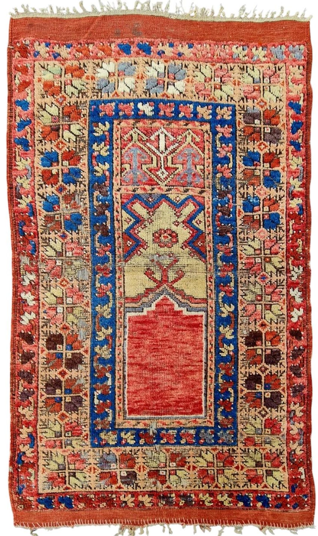 170 Years Old Antique Rug, Anatolian Wool Rug, Primitive Rug, Armenian ...