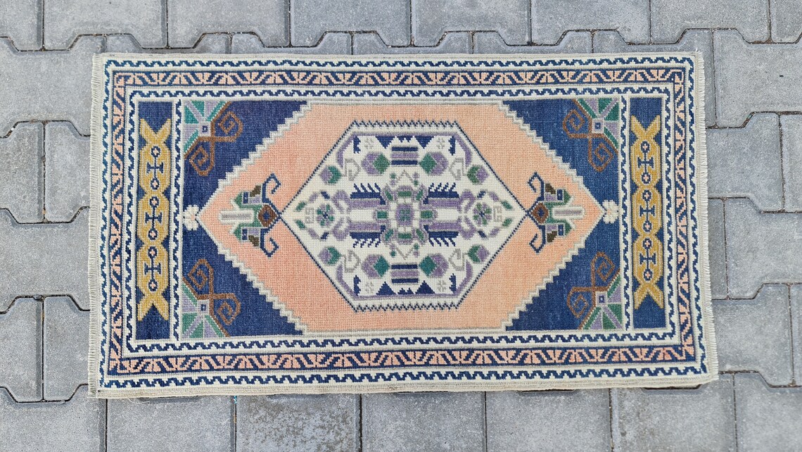 Bath mat rug Wool small kilims Rug carpet small Etsy