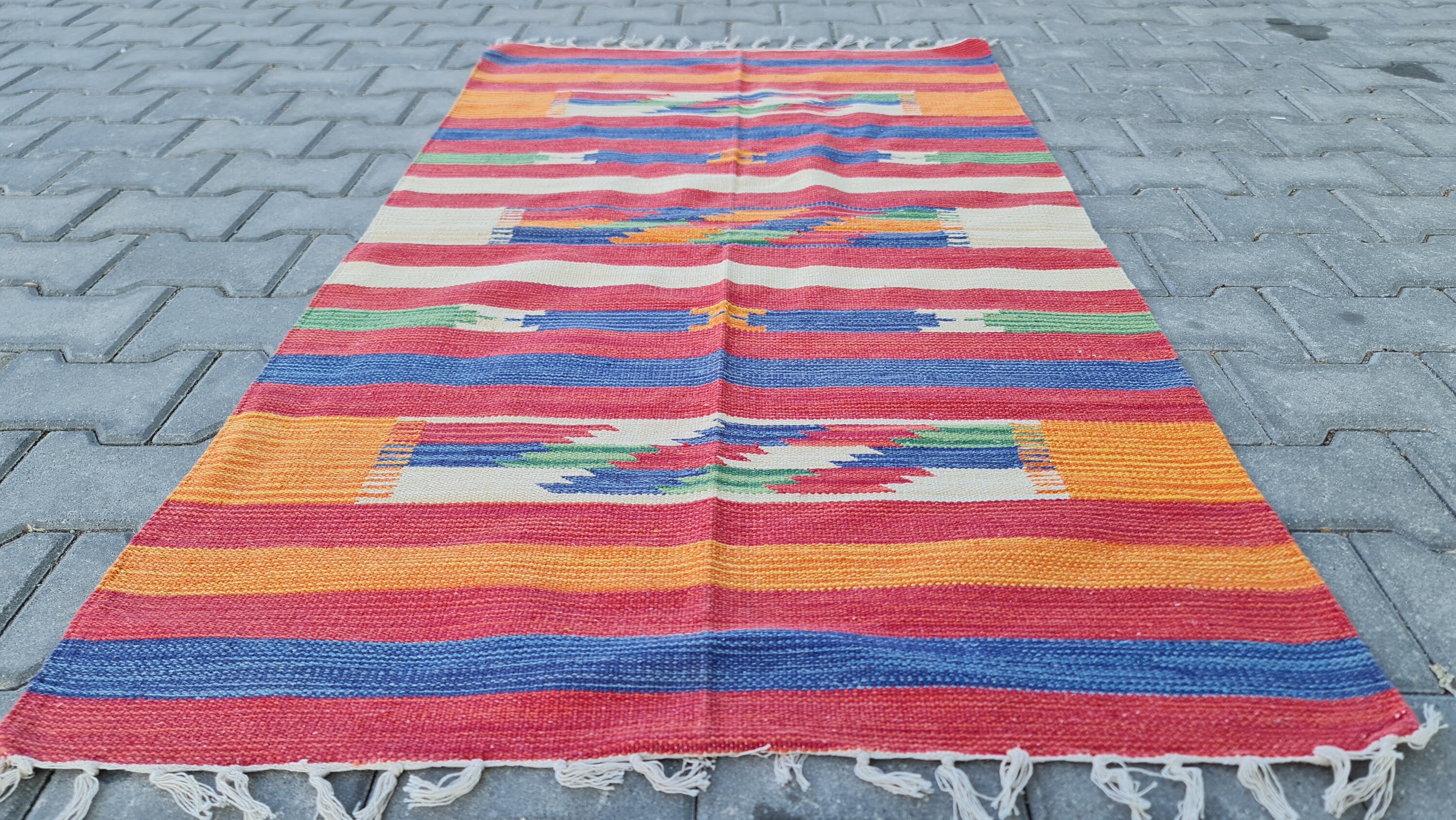 Colorful Rug Kilims Rug Ethnic Rug Oriental Rug Living Etsy