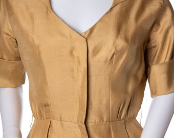 Vintage Jerry Greenwald Nueva York Vestido Dorado