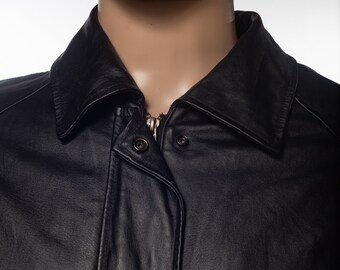 phase 2 leather trench coat