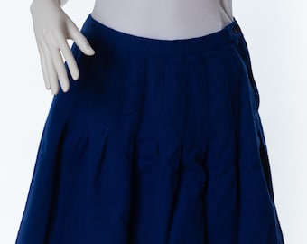 Vintage Norton McNaughton Petite Blue Wool Skirt