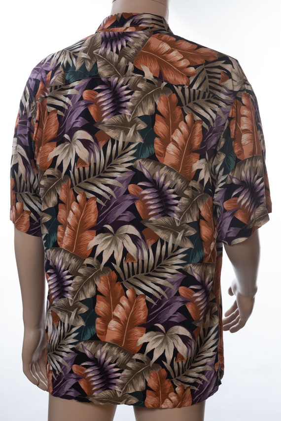 Vintage Pierre Cardin Hawaiian Print Button Down … - image 4