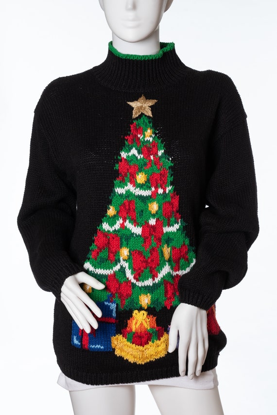 Vintage The Eagle's Eye Christmas Sweater Ugly Chr