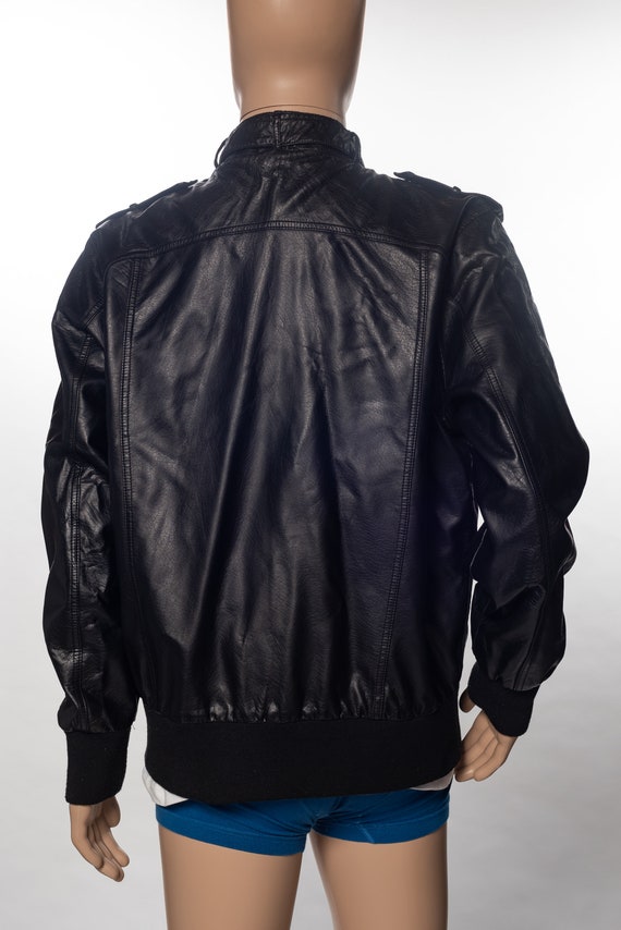 Guess Faux Leather Motorcycle Bomber Jacket - image 5