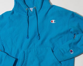 Vintage kampioen baby blauwe hoodie Y2K