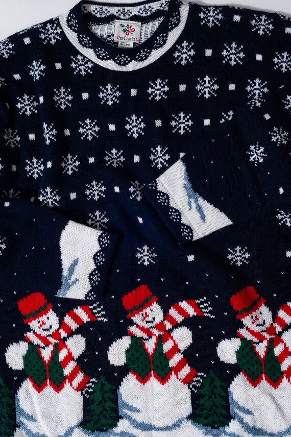 Super Cute Vintage Nutcracker Snowman Sweater Ugl… - image 3