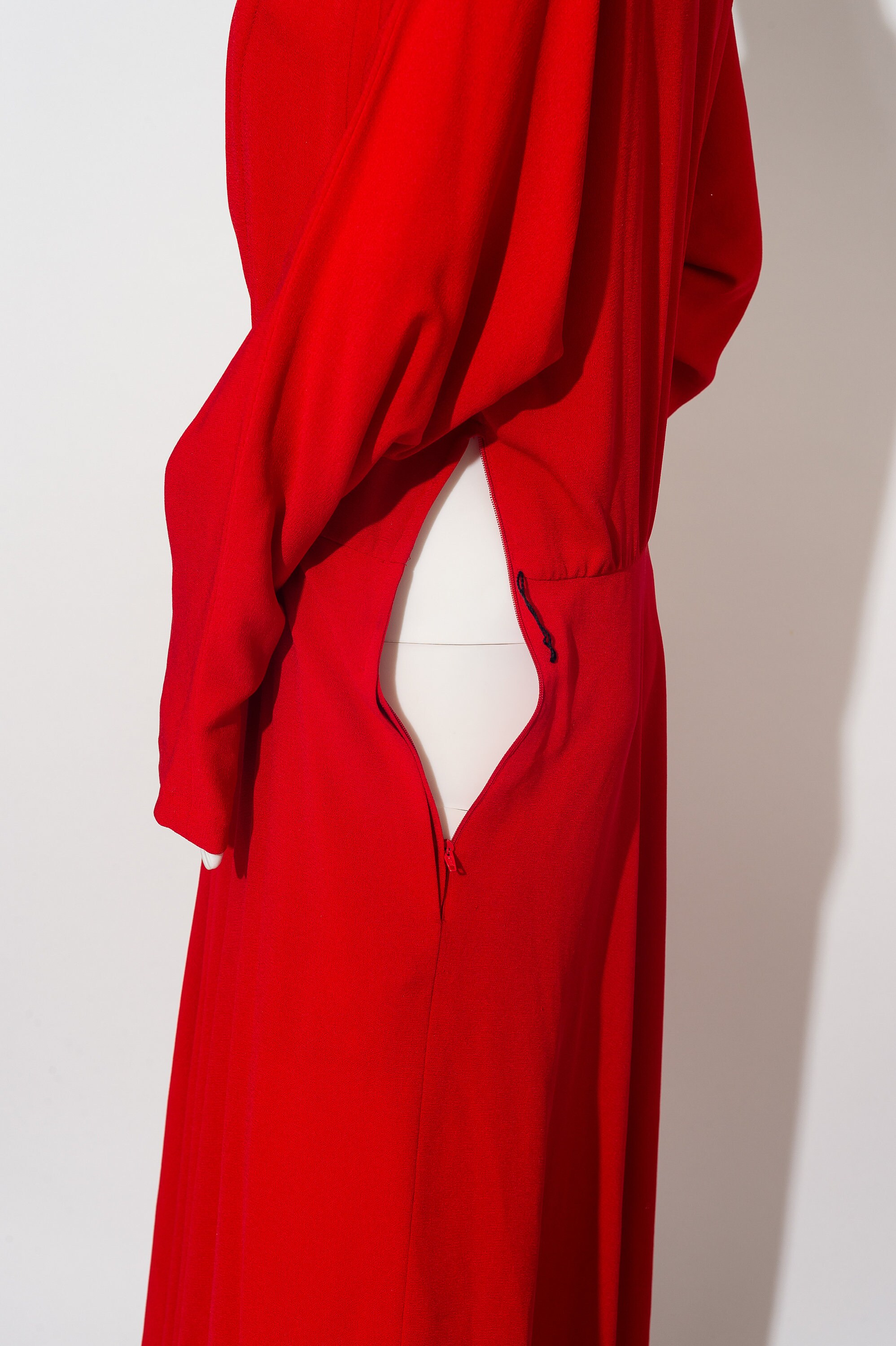 strapless open back dress PORTER Liz Claiborne Red Western Silk Dress Size 4 main image 1