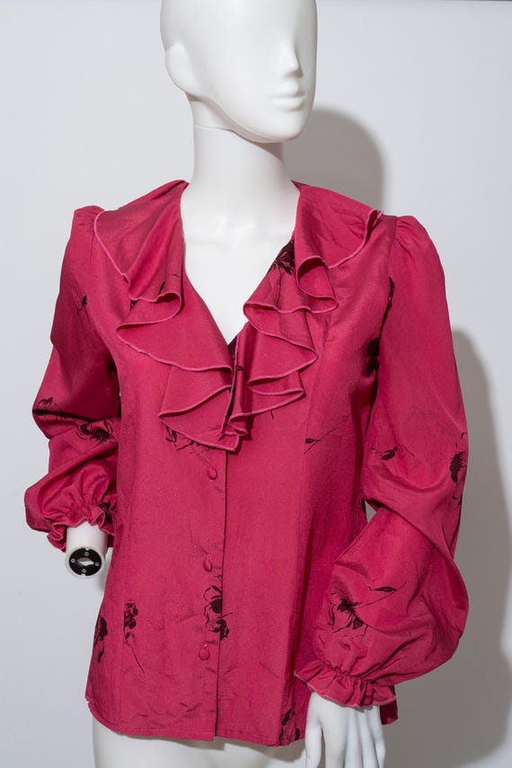 Vintage Isabelle Creation Raspberry Blouse - image 1