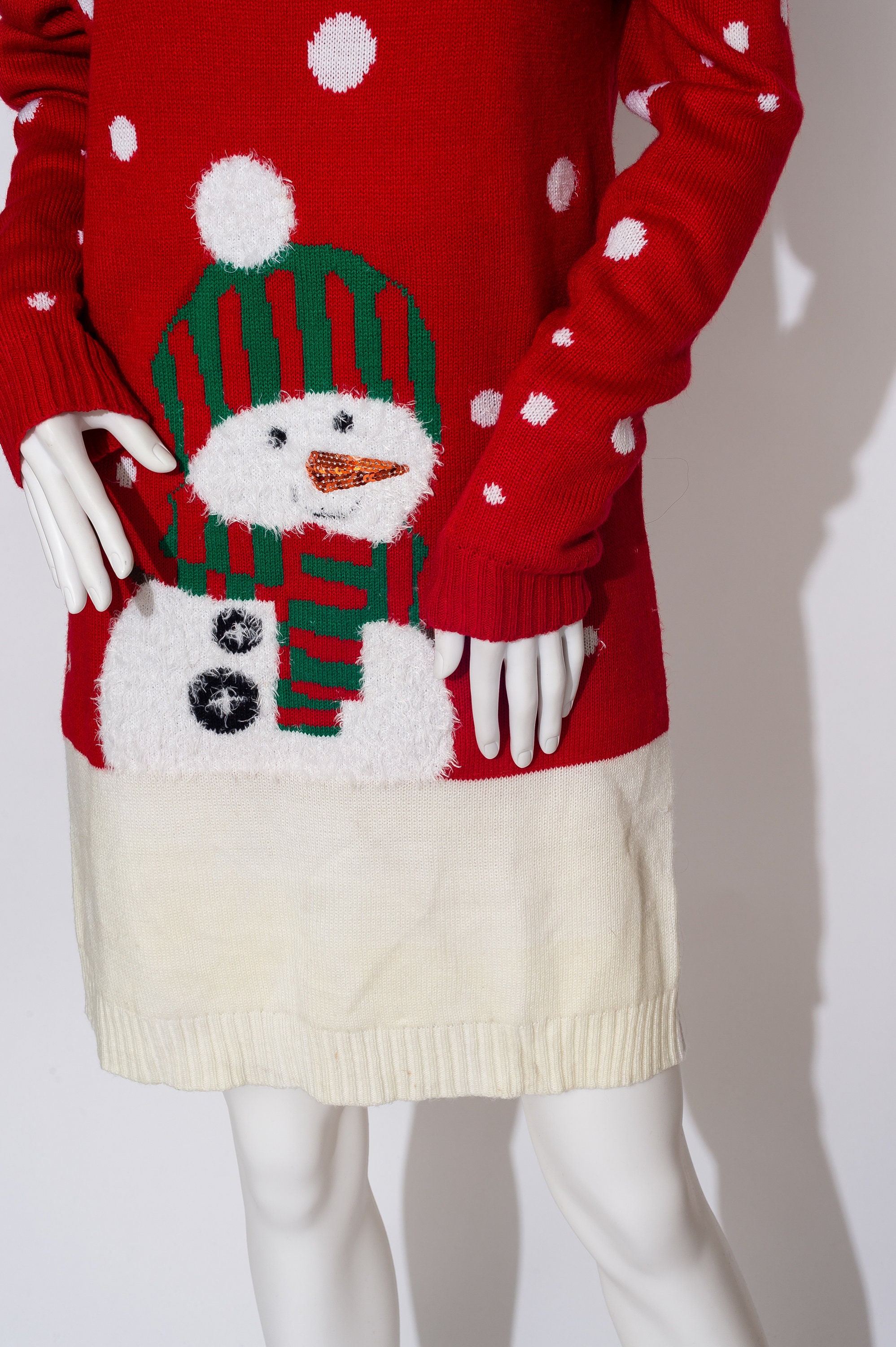 snowman christmas sweater dress Snowman Christmas Sweater Dress - Allison Brittney - Ugly Holiday Party