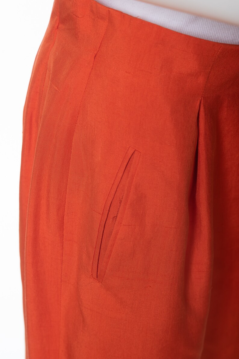Fabulous Vintage Anne Klien II Orange Silk Skirt