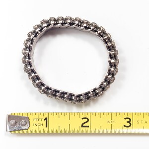 Vintage 1950s 3 Tier Expandable Rhinestone Bracelet image 7
