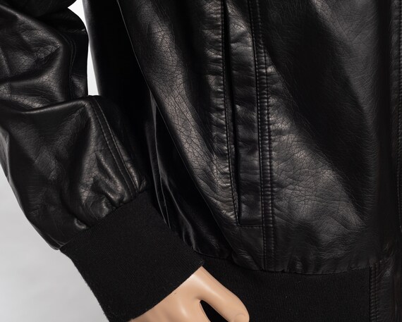 Guess Faux Leather Motorcycle Bomber Jacket - image 4