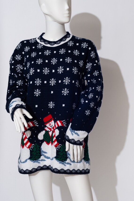 Super Cute Vintage Nutcracker Snowman Sweater Ugl… - image 5