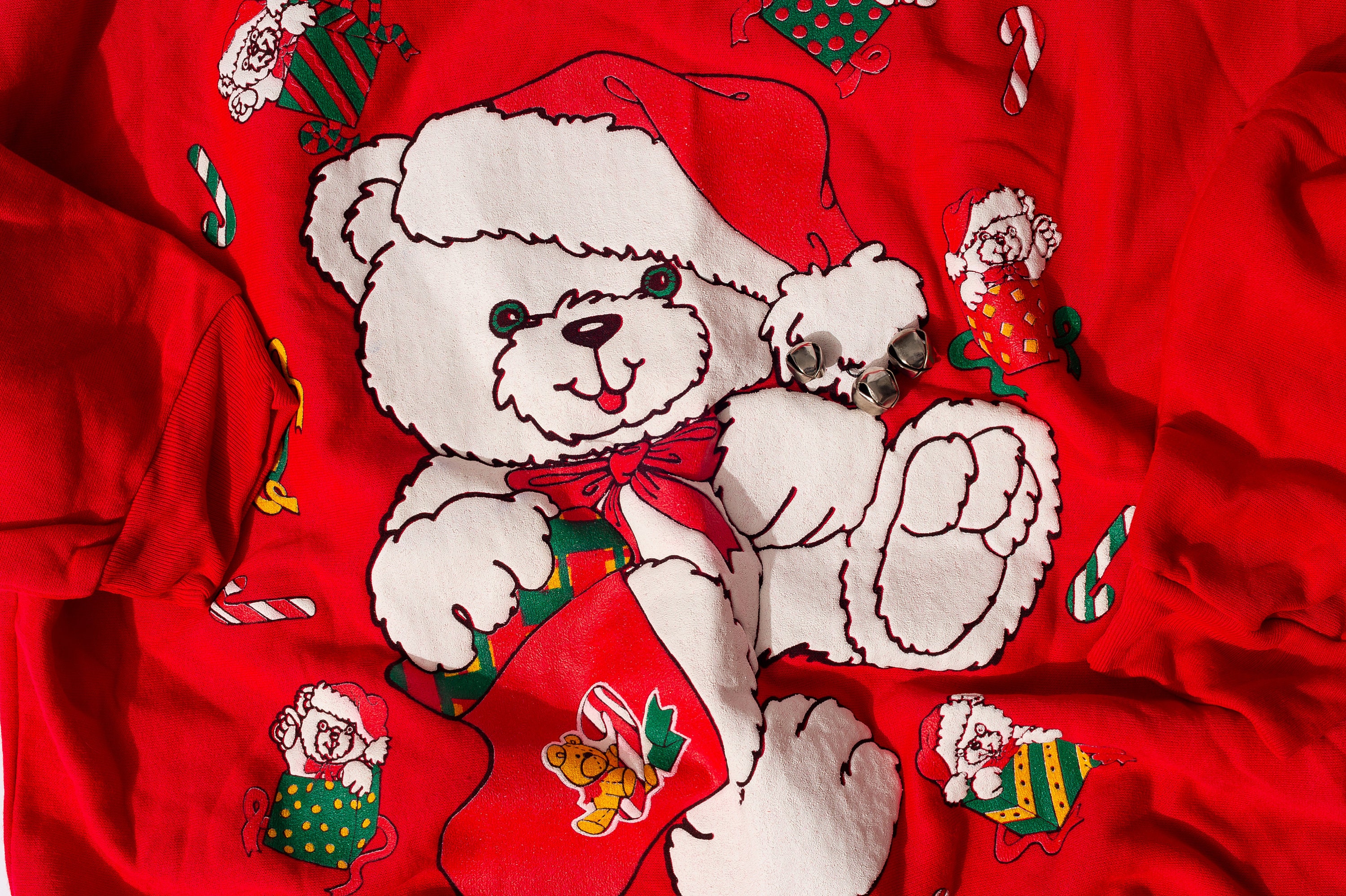 Vintage Apples Christmas Bear Sweatshirt Ugly Christmas Sweater Etsy