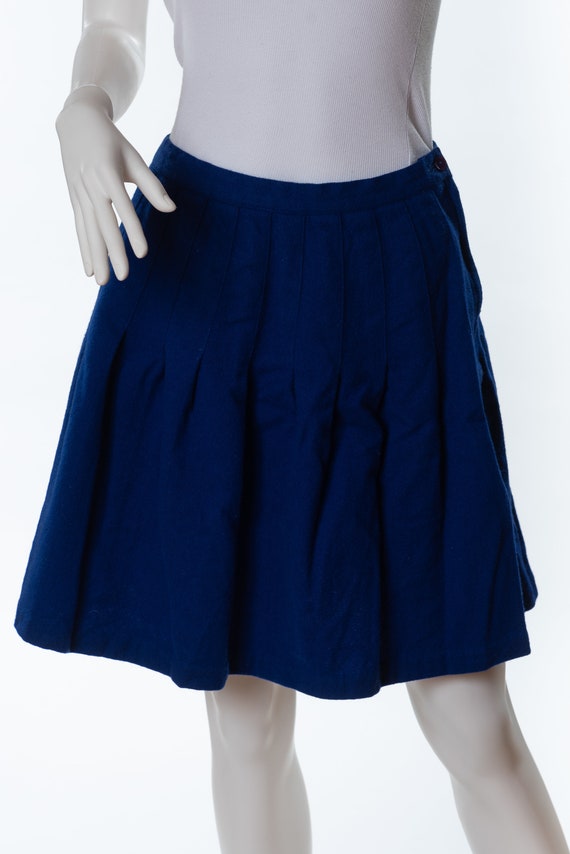 Vintage Norton McNaughton Petite Blue Wool Skirt