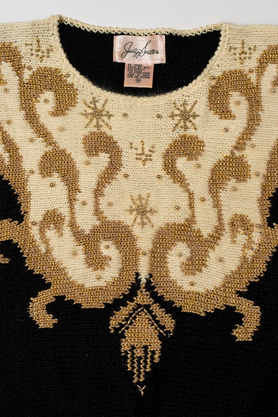 Vintage Jaclyn Smith Gold, Ivory and Black Fancy … - image 2