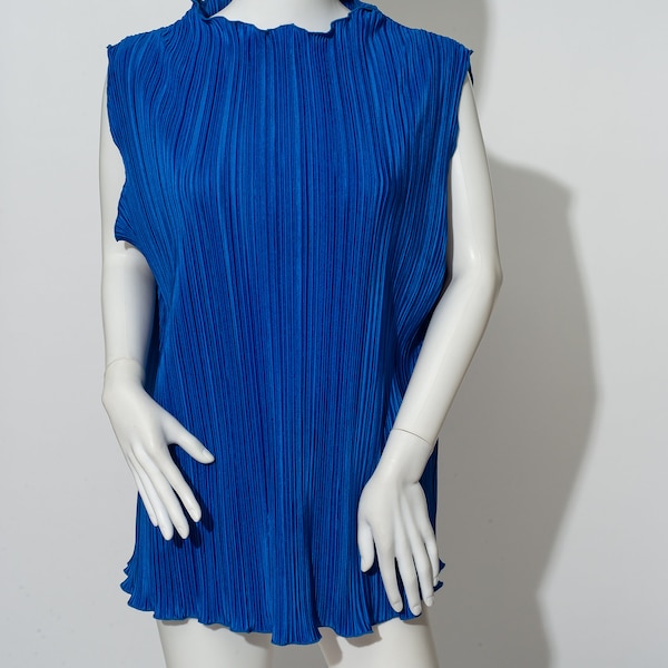 Vintage HHR Ribbed Electric Blue Sleeveless Top