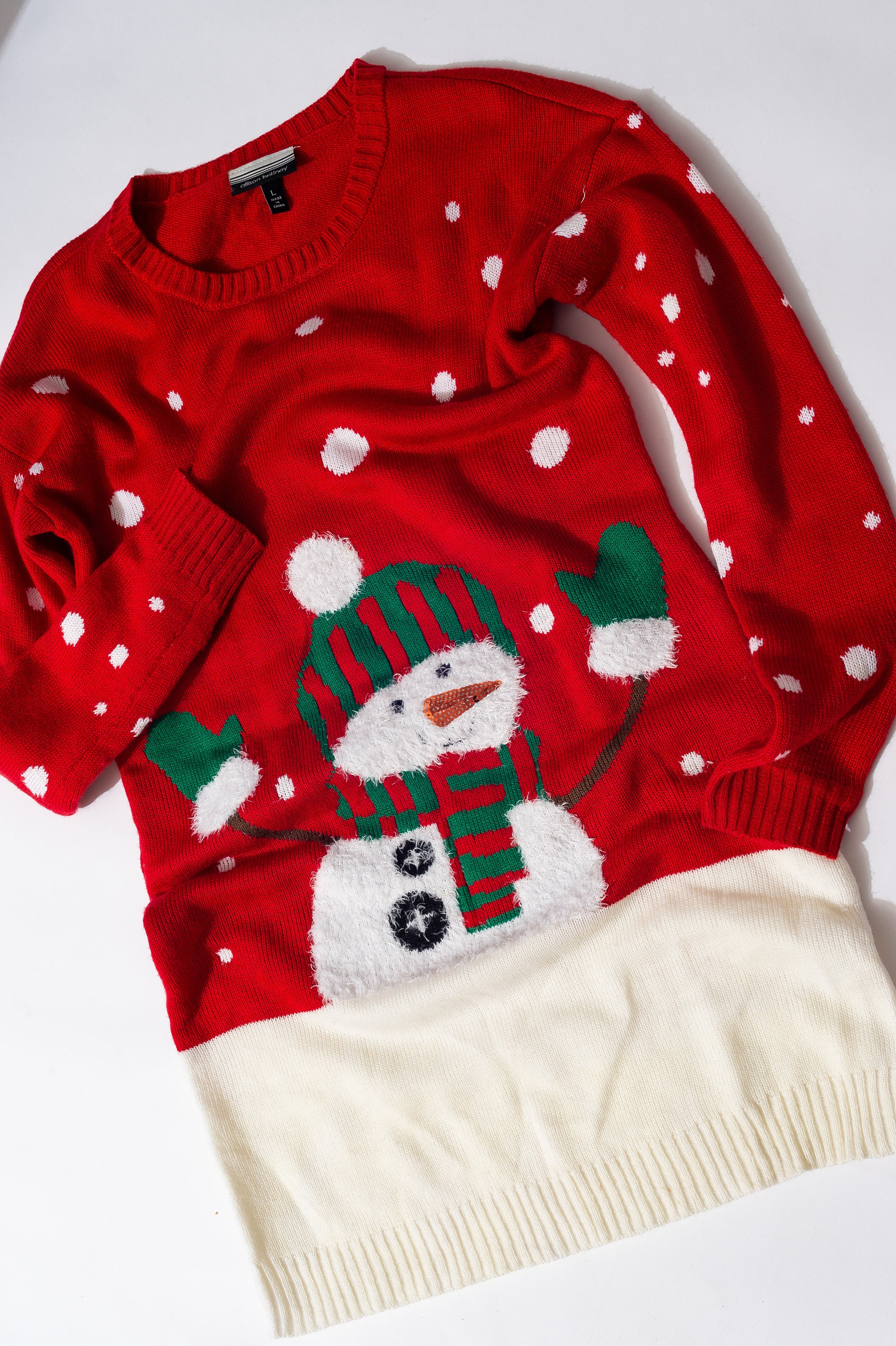 Snowman Christmas Sweater Dress - Allison Brittney - Ugly Holiday Party -  Etsy Hong Kong