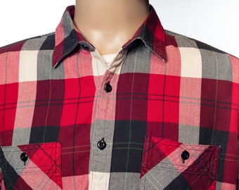 Vintage J Crew Trade & Co Sporting Goods Flannel Button Down Shirt