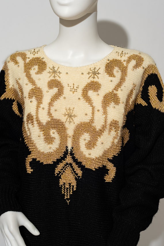 Vintage Jaclyn Smith Gold, Ivory and Black Fancy … - image 6