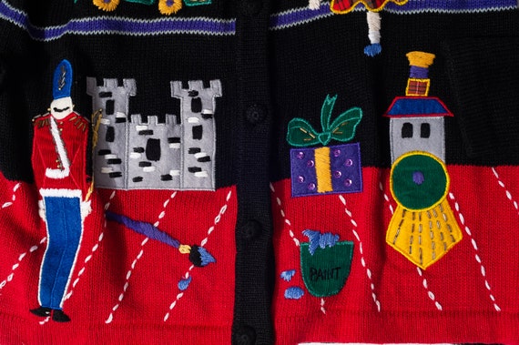 Vintage Victoria Jones Christmas Cardigan Ugly Christmas Sweater