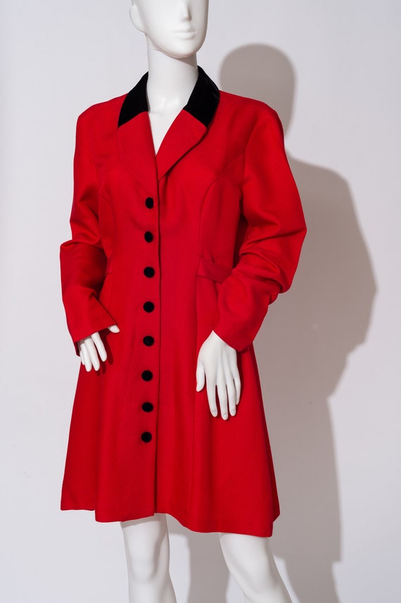 Vintage Scarlett Red Jacket Dress - image 2