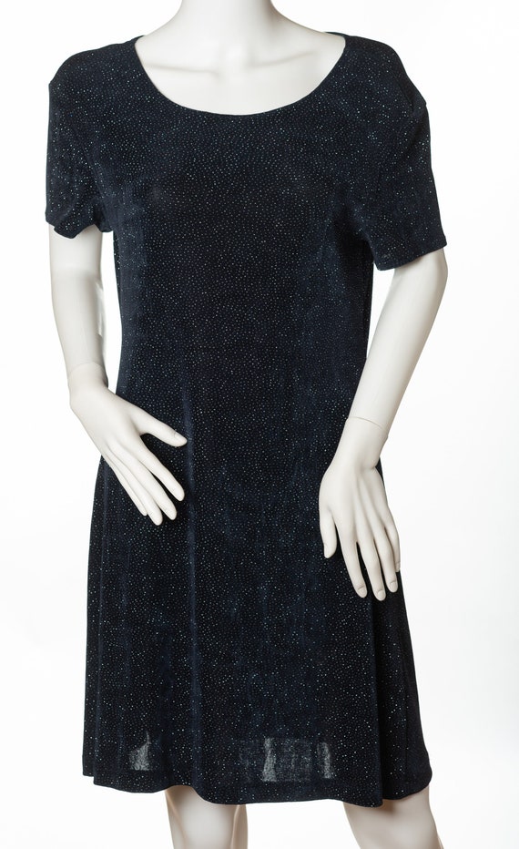 Maggy London Sparkly Navy Dress - image 1