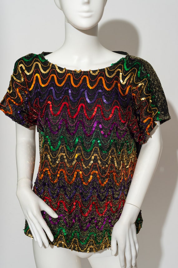 Fabulous Vintage Sequin Top by Gold Hanger