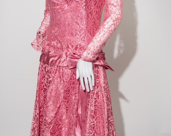 jcpenney pink lace dress Jcpenney Pink Prom Dress Prom Dress, Pink Ballgown, Lace Corset Mercari