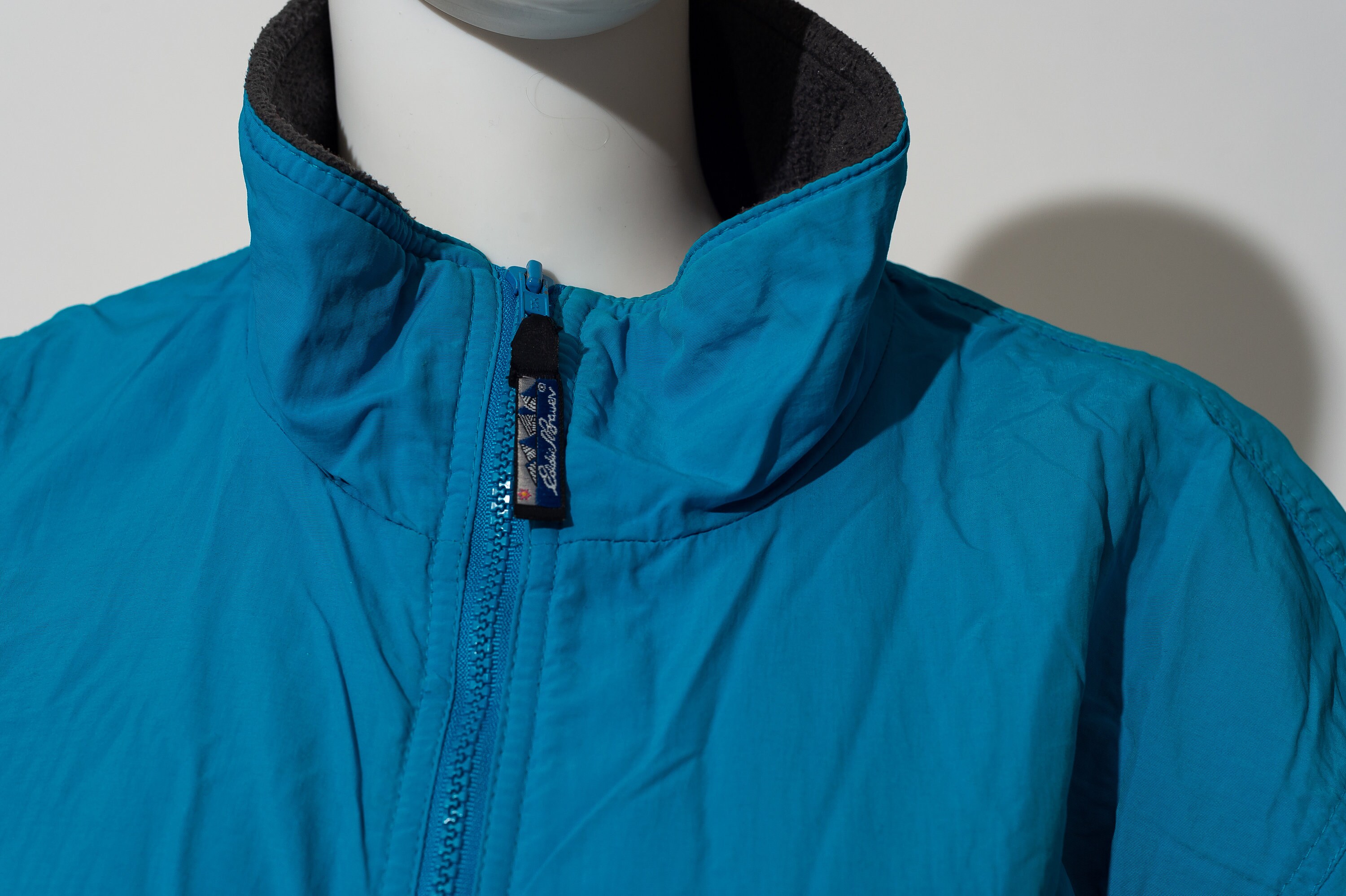 ジャケット・アウター 1980s eddiebauer reversible bomberjacket Vintage 80s EDDIE BAUER Colorado Blue Large Full Zip Heavy Fleece