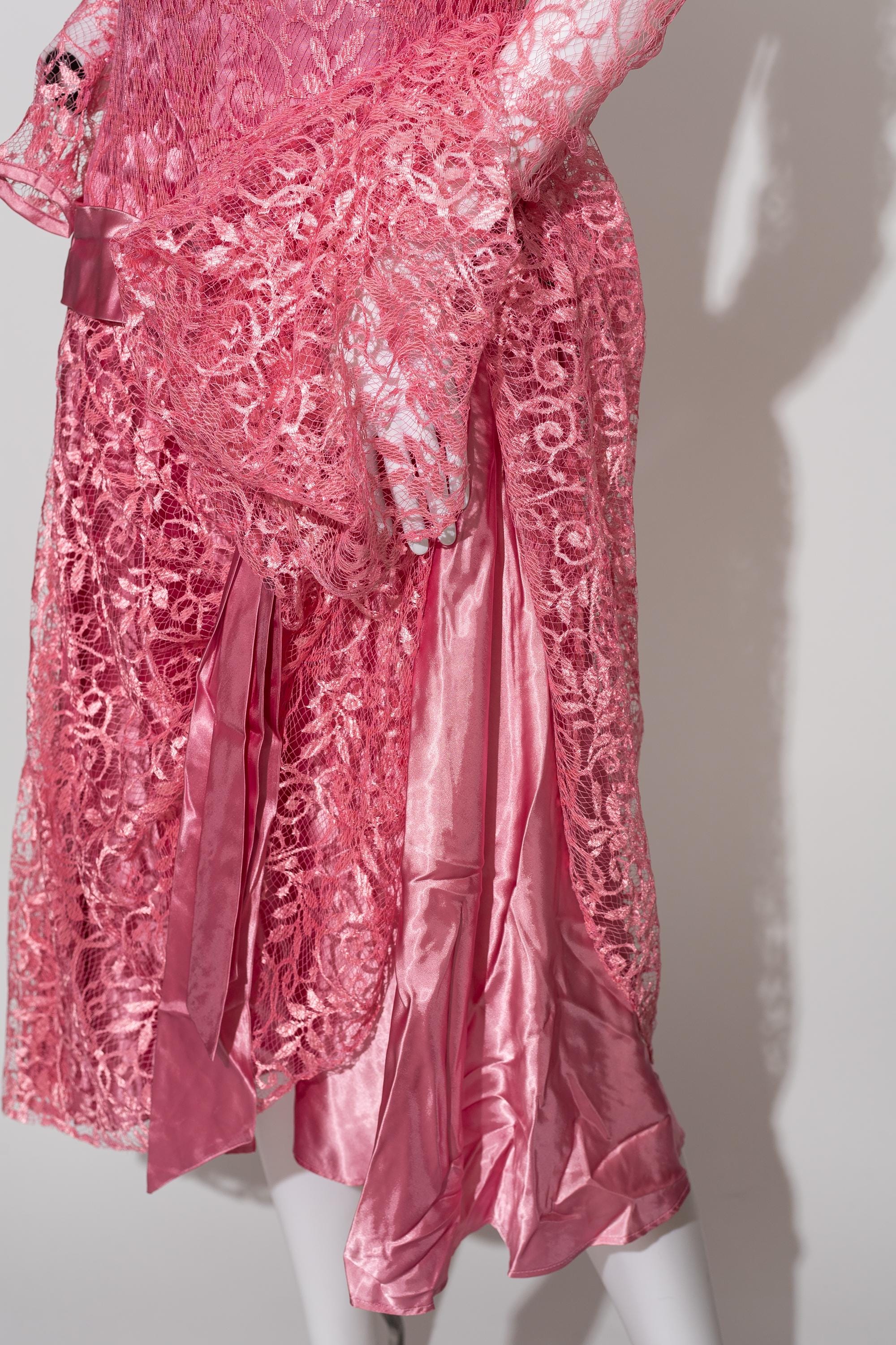 Vintage JC Penney Pink Satin & Lace Formal Dress - Y2K Prom Vintage JC Penney Pink Satin & Lace Formal Dress - Y2K Prom
