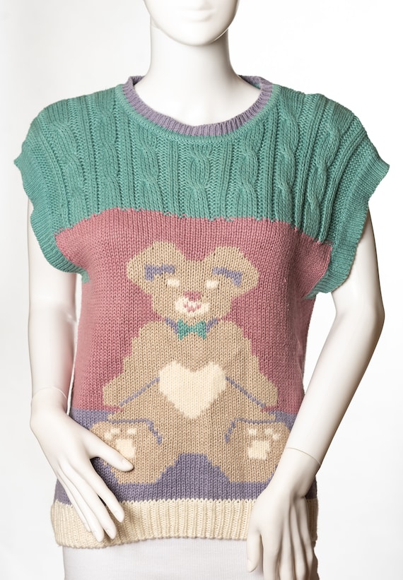 Super Adorable Vintage Teddy Bear Sweater by Russ 