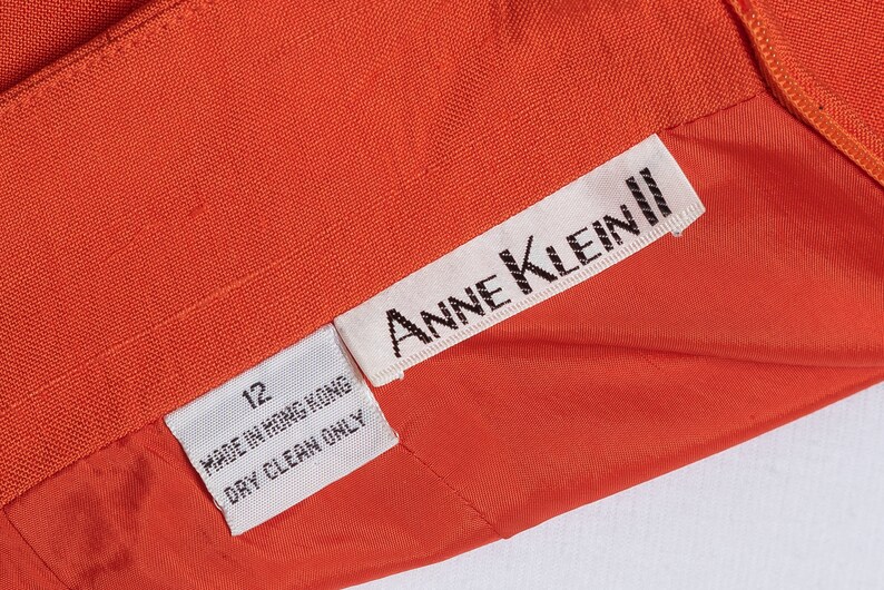 Fabulous Vintage Anne Klien II Orange Silk Skirt