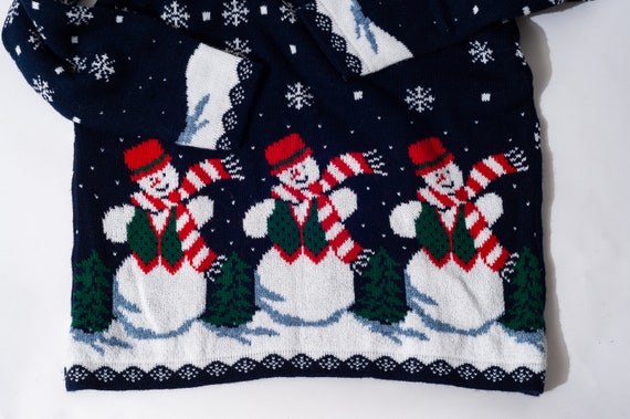 Super Cute Vintage Nutcracker Snowman Sweater Ugl… - image 1