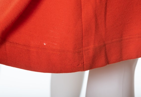 Vintage Bill Blass Bright Orange Wool Dress - image 7