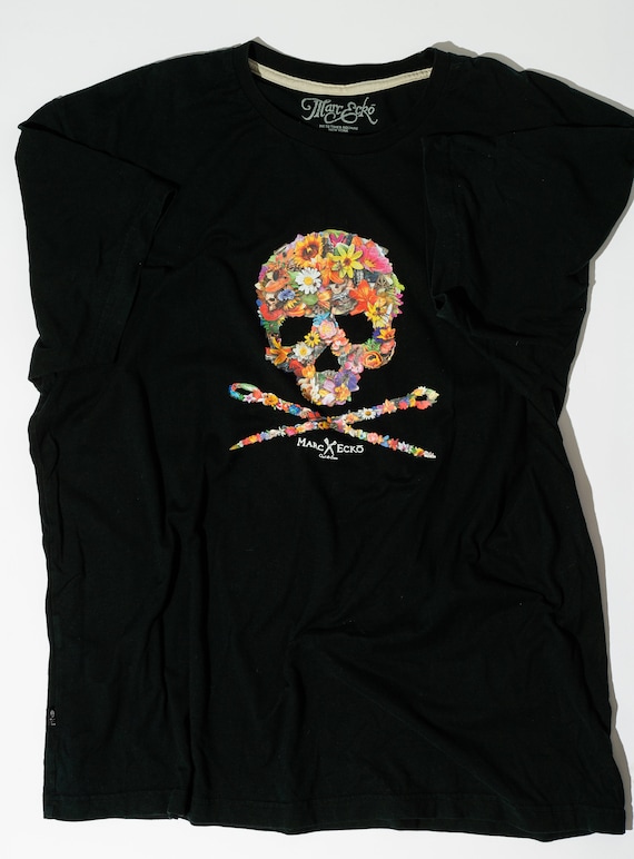 Vintage Marc Ecko Streetware Floral Skull T-shirt - Etsy