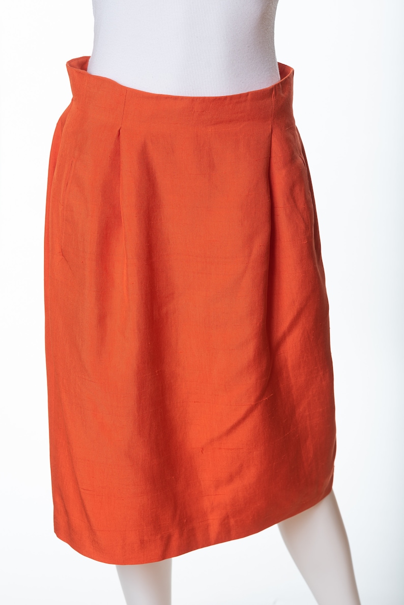 Fabulous Vintage Anne Klien II Orange Silk Skirt