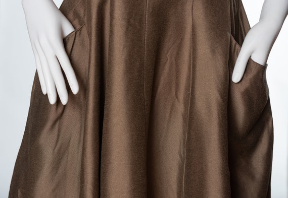 Vintage Handmade Brown Cocktail Dress - image 3