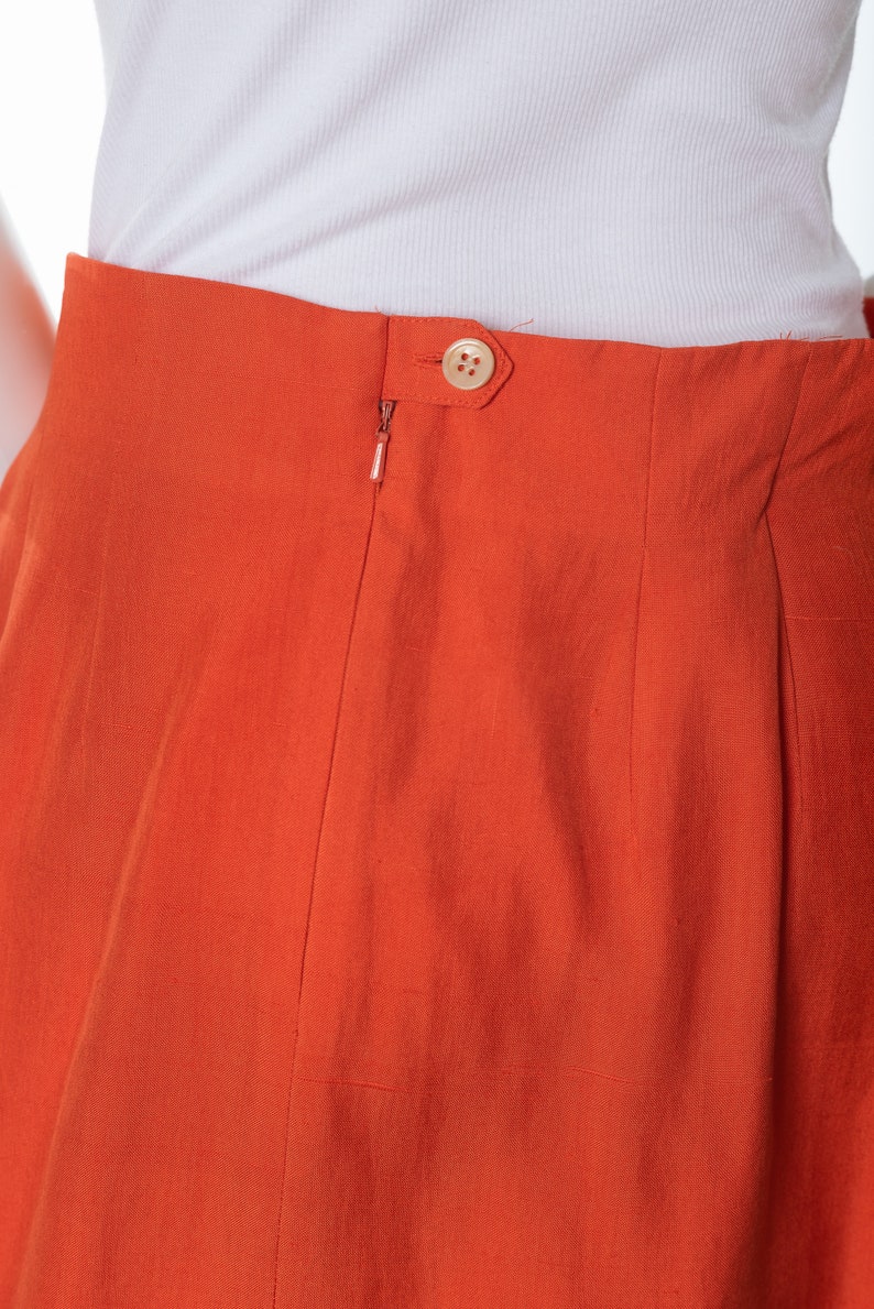 Fabulous Vintage Anne Klien II Orange Silk Skirt