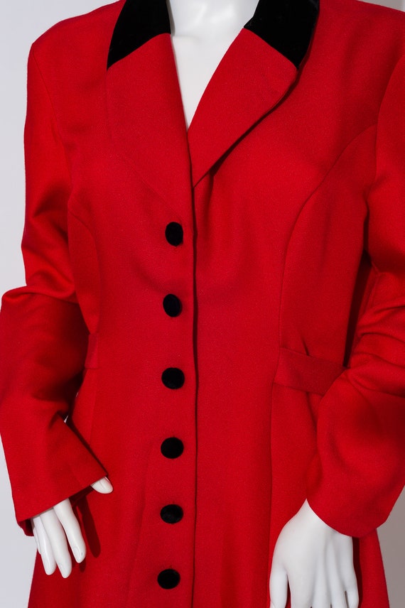 Vintage Scarlett Red Jacket Dress - image 3