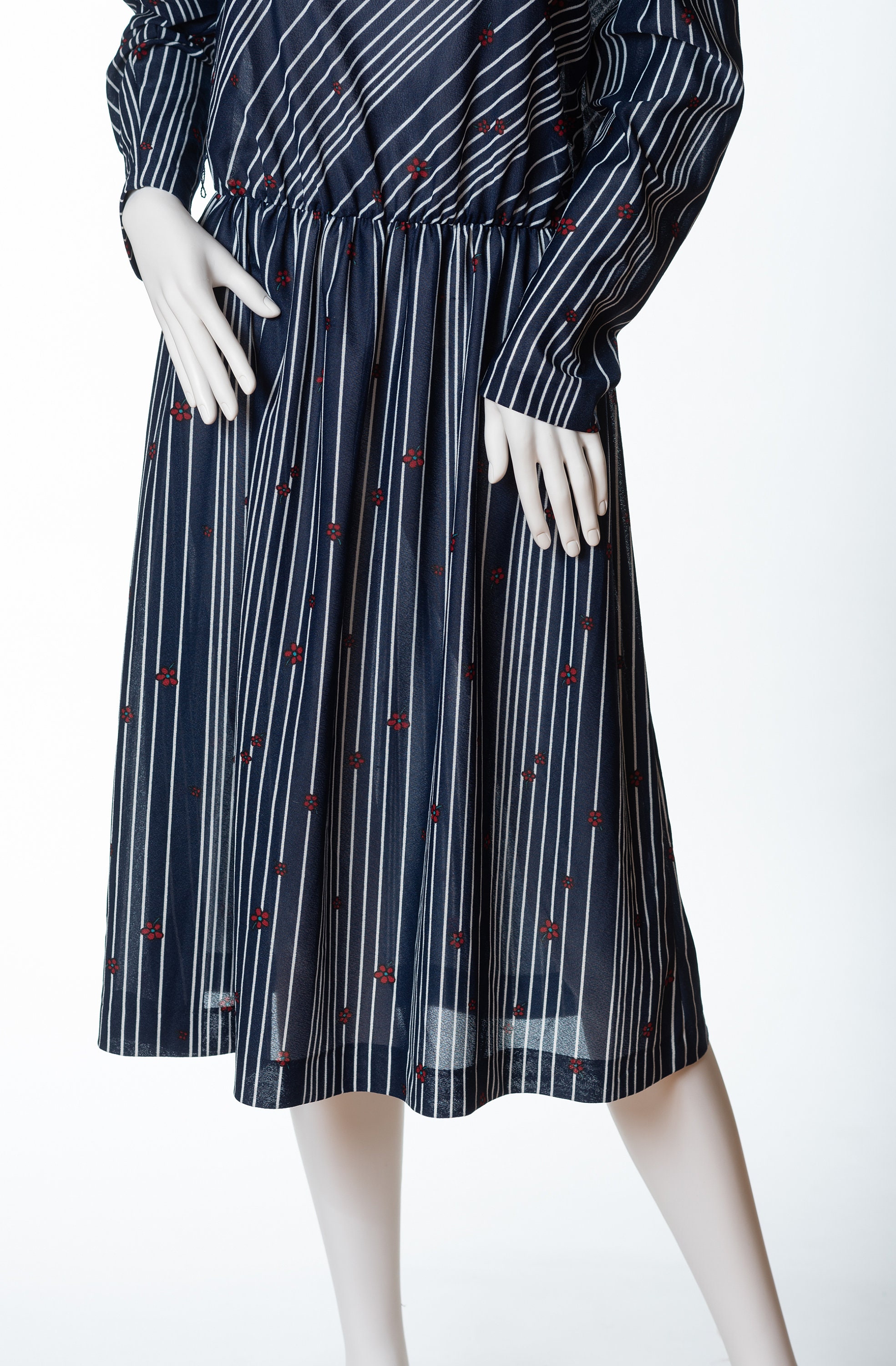 Vintage Sherri Lynn II Navy and White Dress Vintage Pull on - Etsy