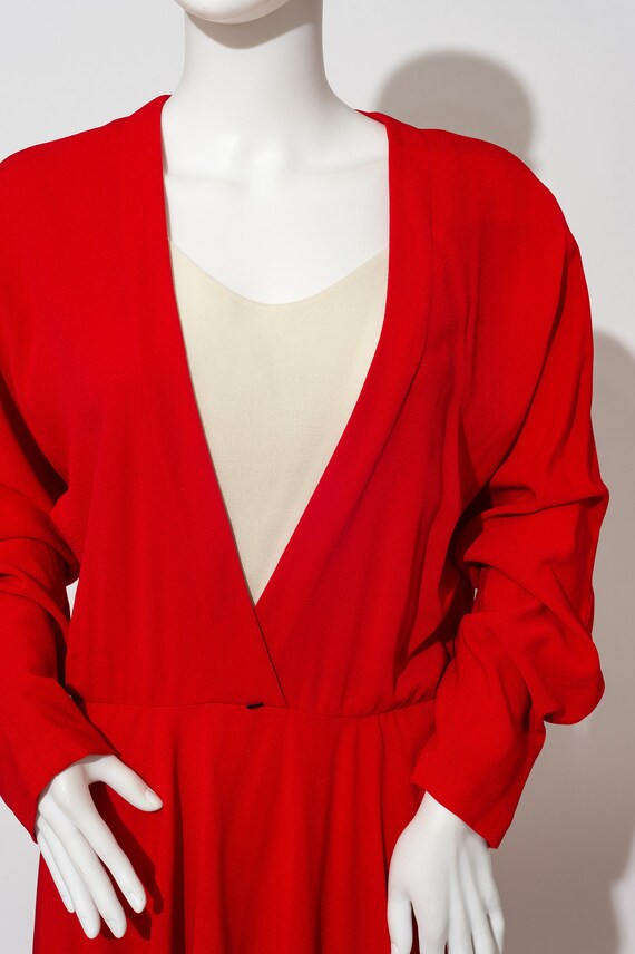strapless open back dress PORTER Liz Claiborne Red Western Silk Dress Size 4 main image 0