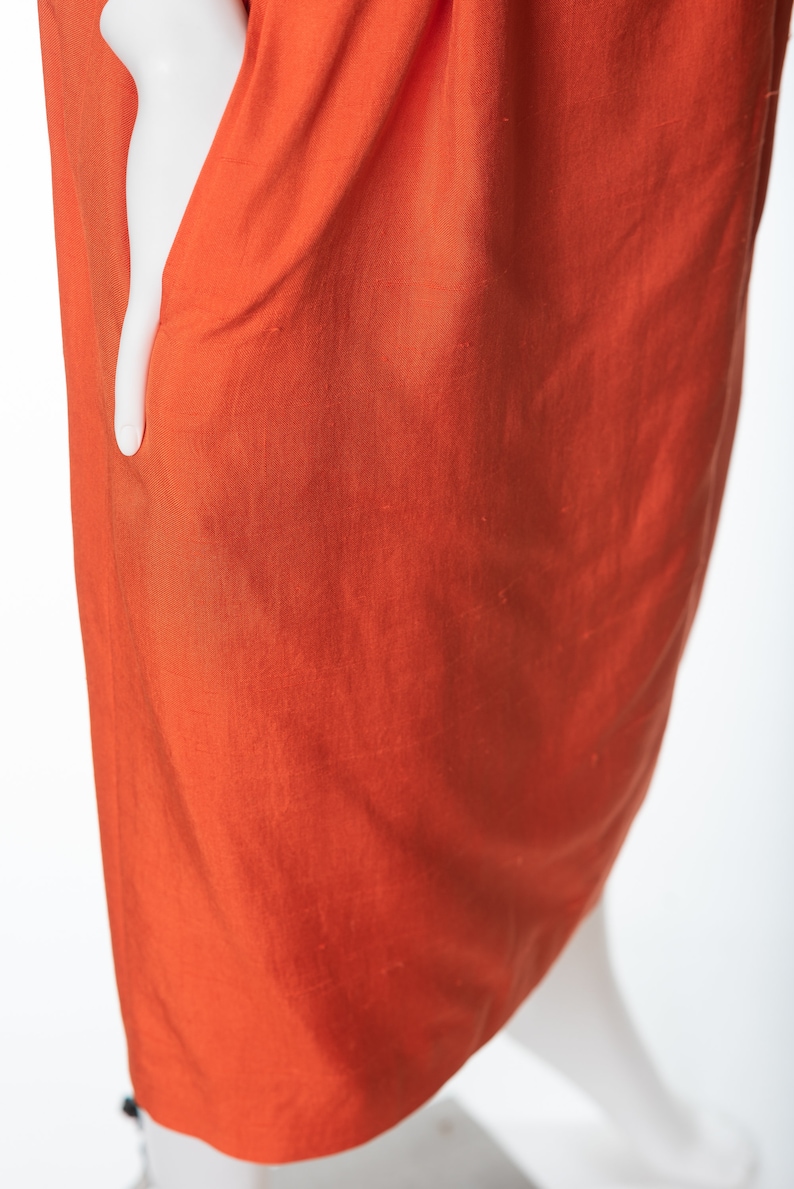 Fabulous Vintage Anne Klien II Orange Silk Skirt