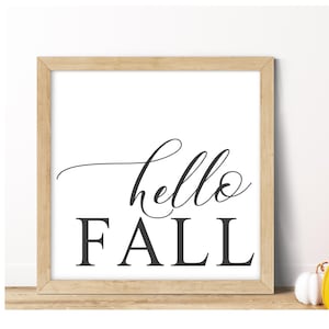 Hello Fall Wood Sign, Fall Home Decor, Fall Farmhouse Decor, Fall Wood Signs, Autumn Decor, Rustic Fall Sign, Fall Home Decor, Fall Wall Art