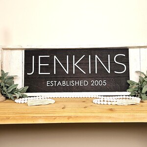 Custom Wood Sign | Personalized Family Name Sign | Last Name Sign | Wedding Gift | Shiplap Sign | Christmas Gift | Anniversary Gift | Ship#4
