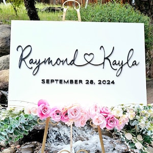 Wedding Sign, Welcome Wedding Sign, Wedding Gift, Personalized 3D Sign, Welcome Sign Wood, Wedding Welcome Sign, Wedding Signage