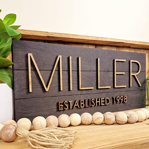 Custom Wood Sign | Personalized Family Name Sign | Last Name Sign | Wedding Gift | Shiplap Sign | Christmas Gift | Anniversary Gift | Ship#4