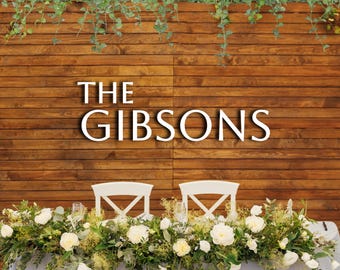 Custom Name Wood Sign Cut Out, 3D Custom Wood Name Sign for Wedding Reception, Wedding Backdrop Sign, Custom Cut Made Word Sign, Name Sign